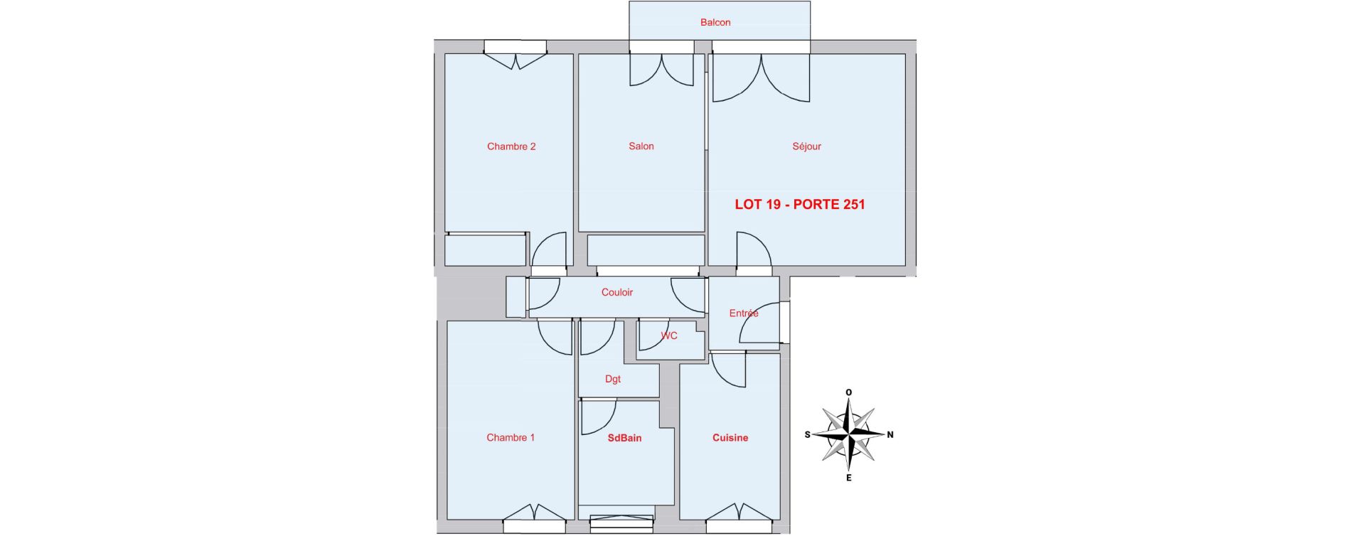 Appartement T3 bis de 69,85 m2 &agrave; P&eacute;rigueux Centre