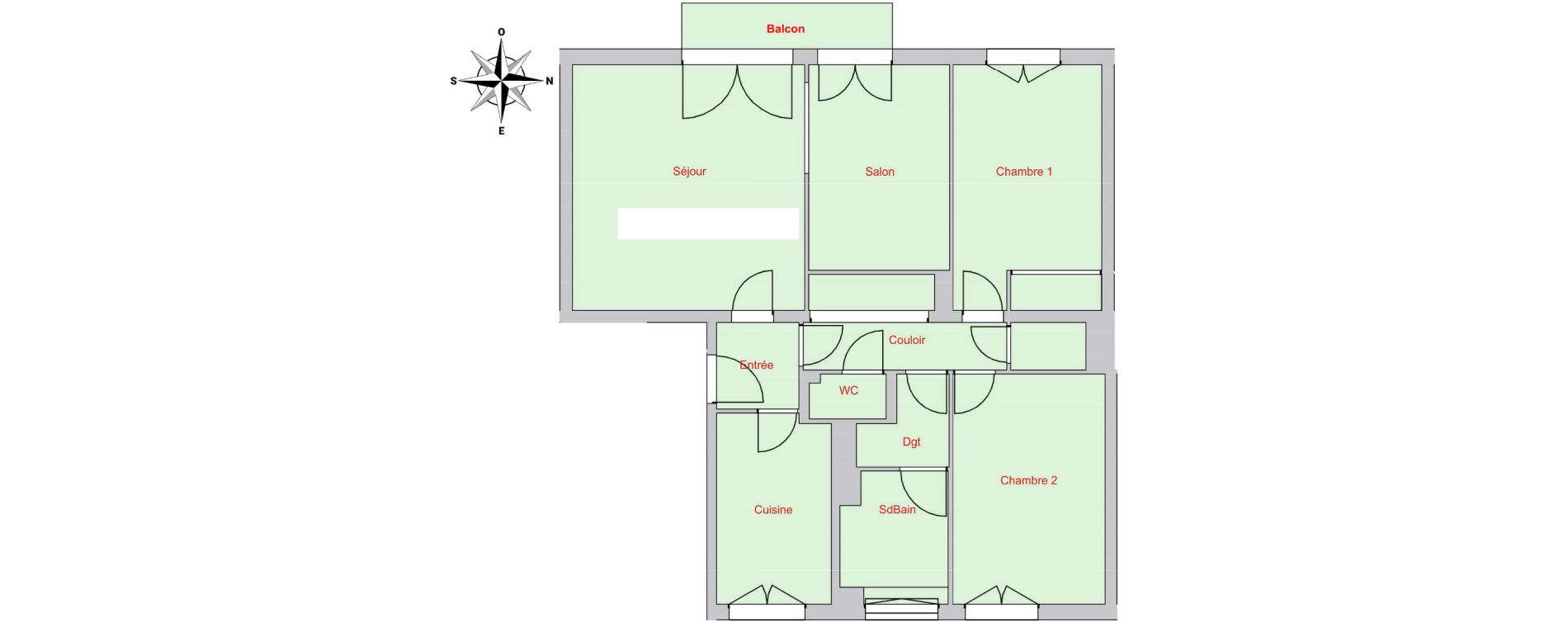 Appartement T3 bis de 70,51 m2 &agrave; P&eacute;rigueux Centre