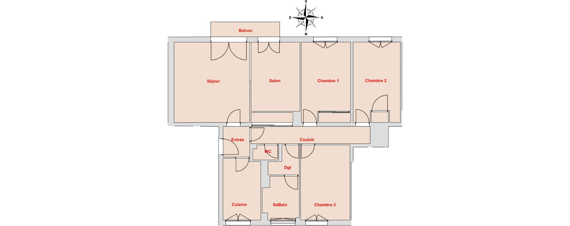 Appartement T4 bis de 83,24 m2 &agrave; P&eacute;rigueux Centre