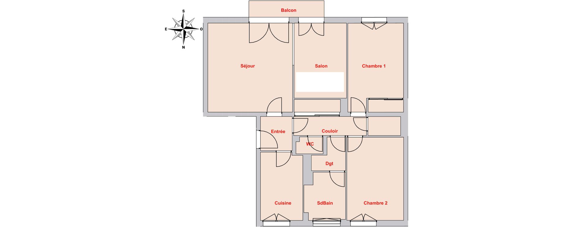 Appartement T3 bis de 71,15 m2 &agrave; P&eacute;rigueux Centre