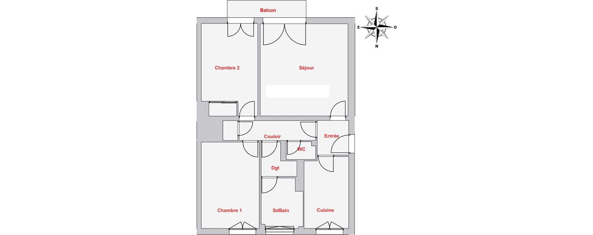 Appartement T3 de 58,95 m2 &agrave; P&eacute;rigueux Centre