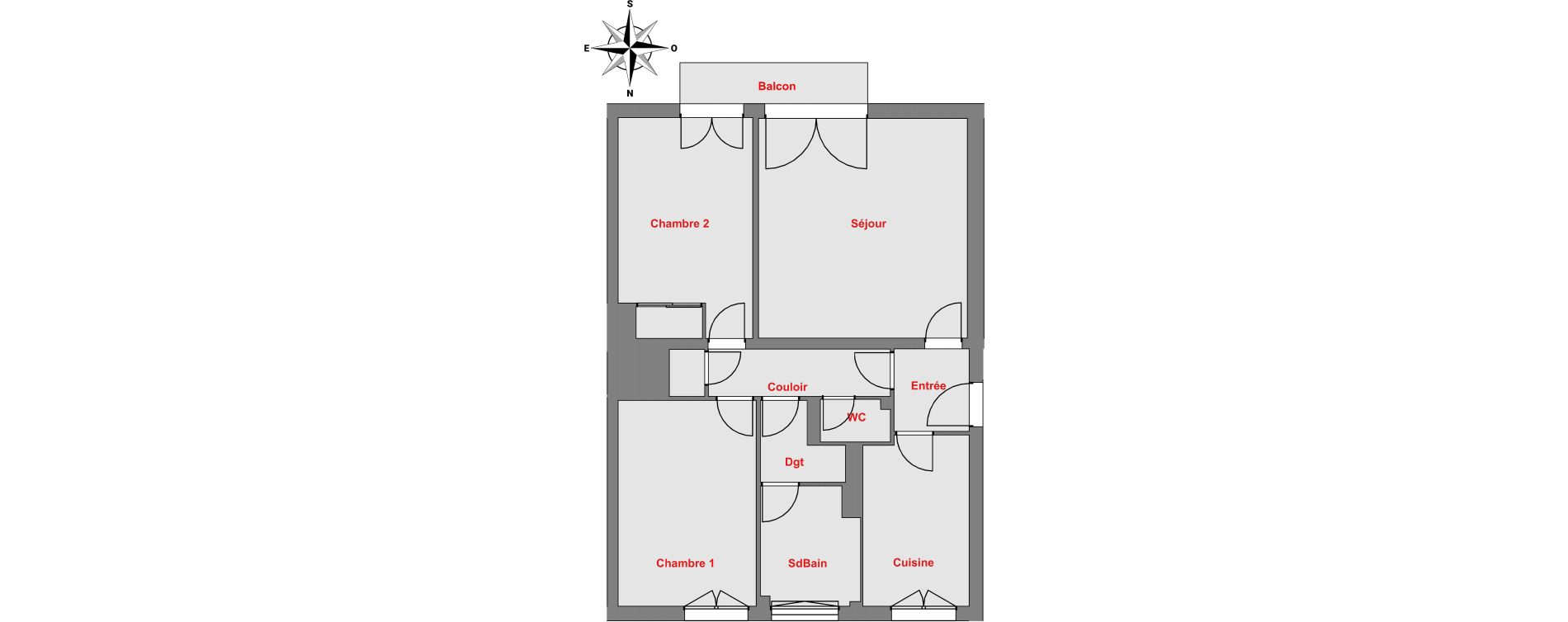 Appartement T3 de 59,38 m2 &agrave; P&eacute;rigueux Centre