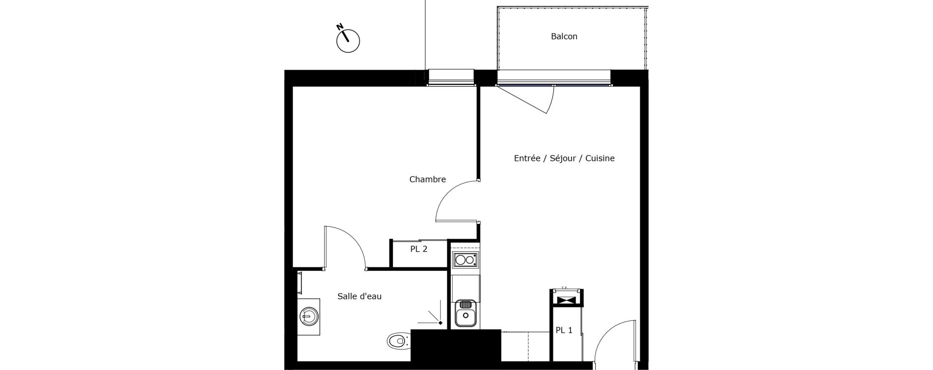 Appartement T2 de 44,84 m2 &agrave; P&eacute;rigueux Saint georges