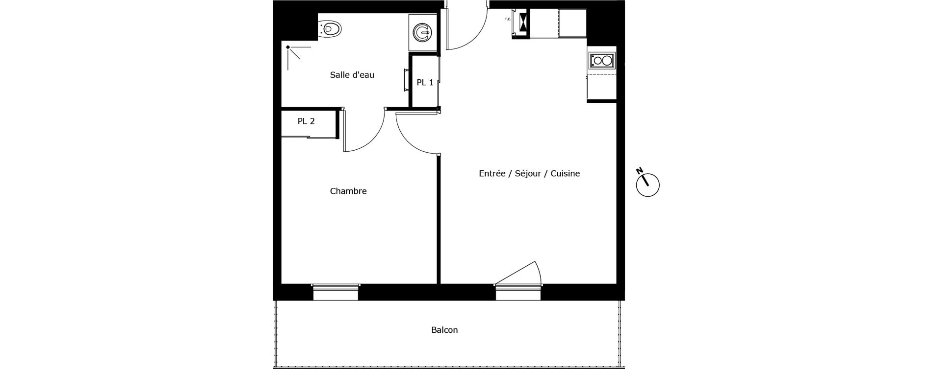 Appartement T2 de 43,34 m2 &agrave; P&eacute;rigueux Saint georges