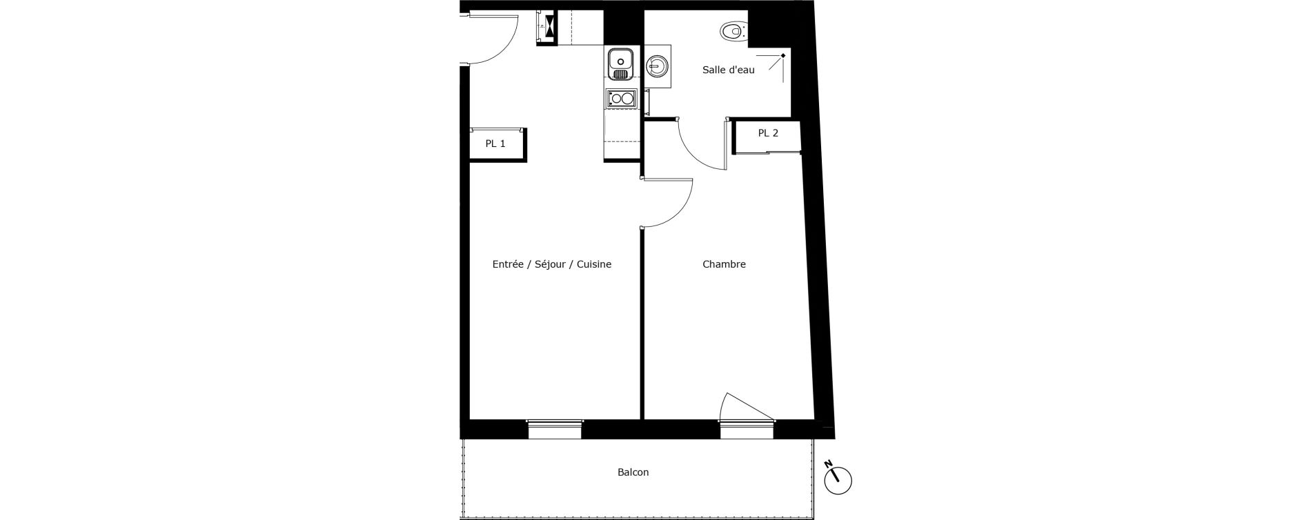 Appartement T2 de 46,54 m2 &agrave; P&eacute;rigueux Saint georges