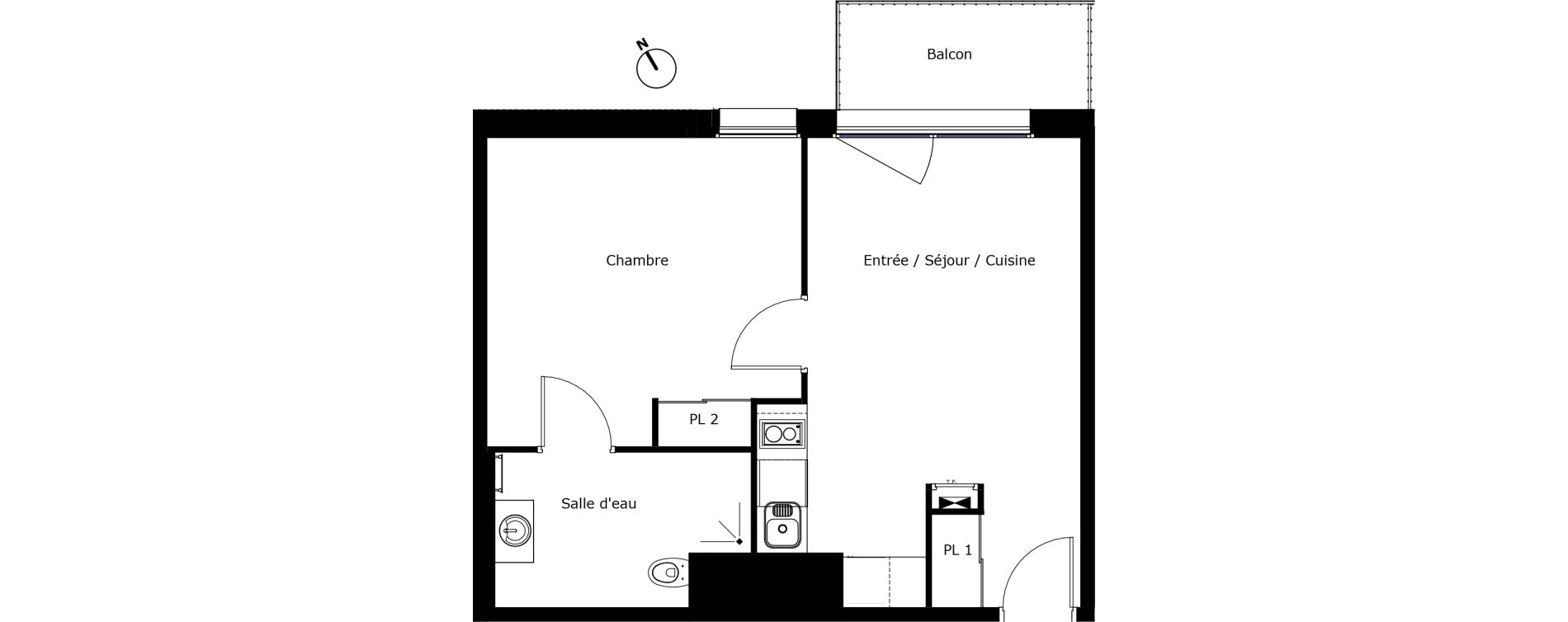 Appartement T2 de 44,84 m2 &agrave; P&eacute;rigueux Saint georges
