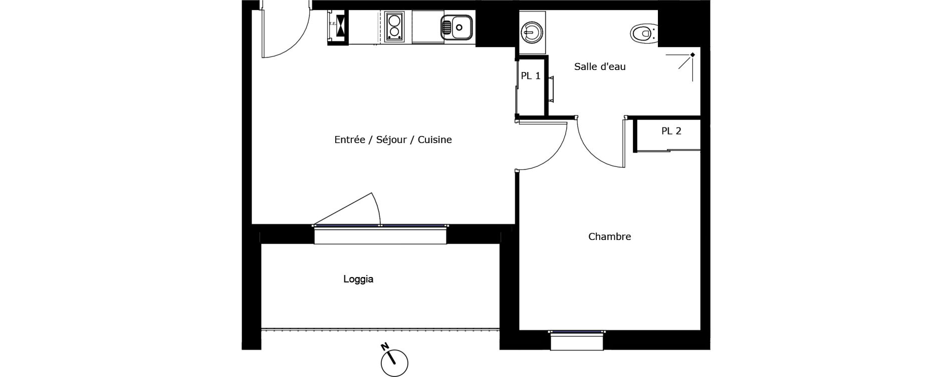 Appartement T2 de 40,16 m2 &agrave; P&eacute;rigueux Saint georges