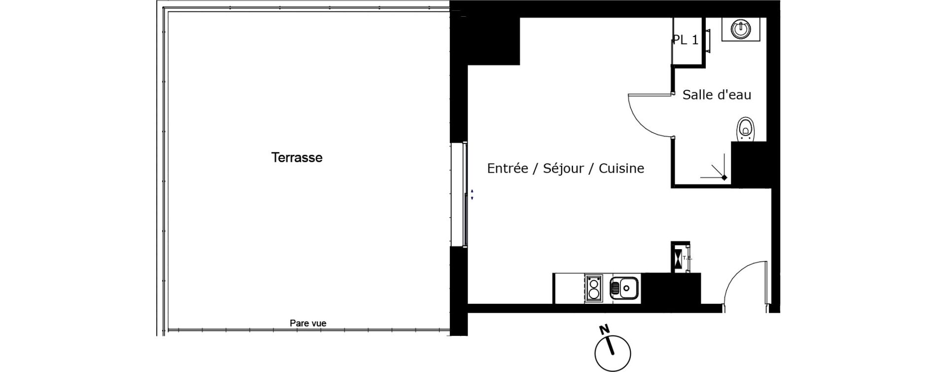 Studio de 36,01 m2 &agrave; P&eacute;rigueux Saint georges