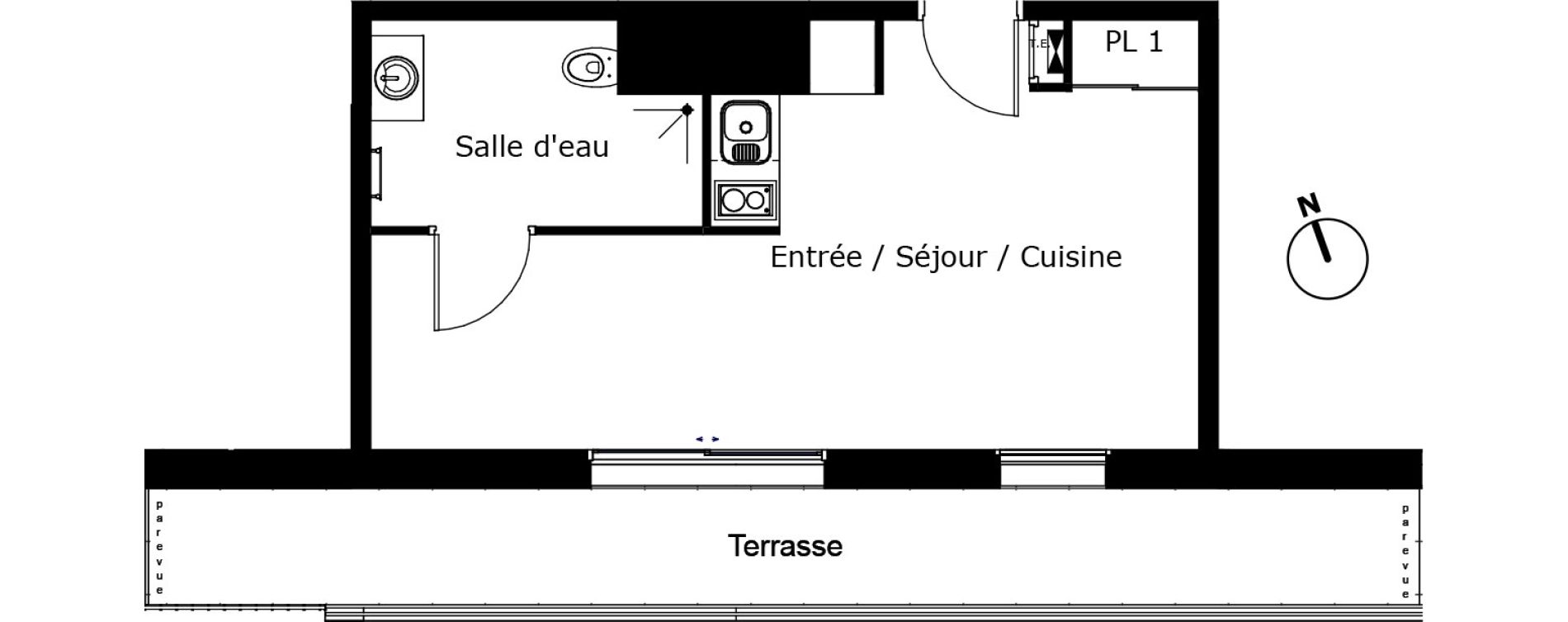 Studio de 30,23 m2 &agrave; P&eacute;rigueux Saint georges