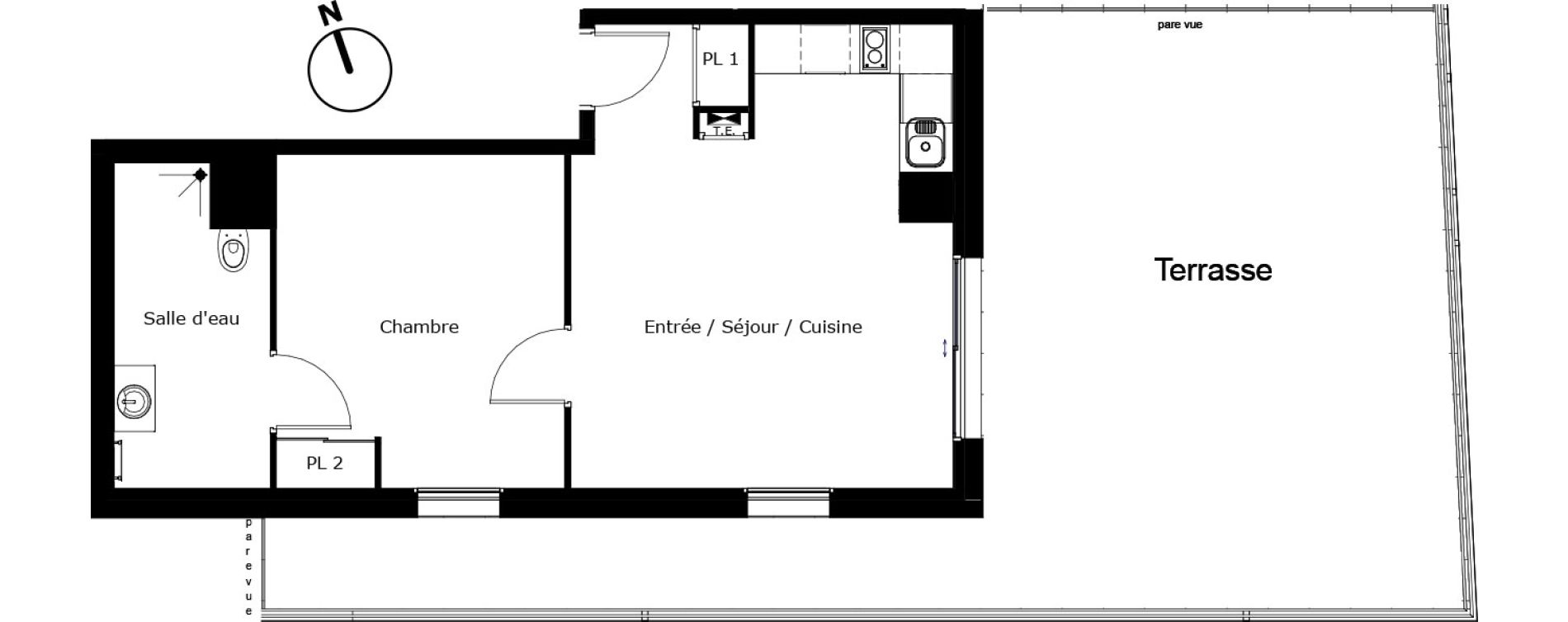 Appartement T2 de 47,11 m2 &agrave; P&eacute;rigueux Saint georges