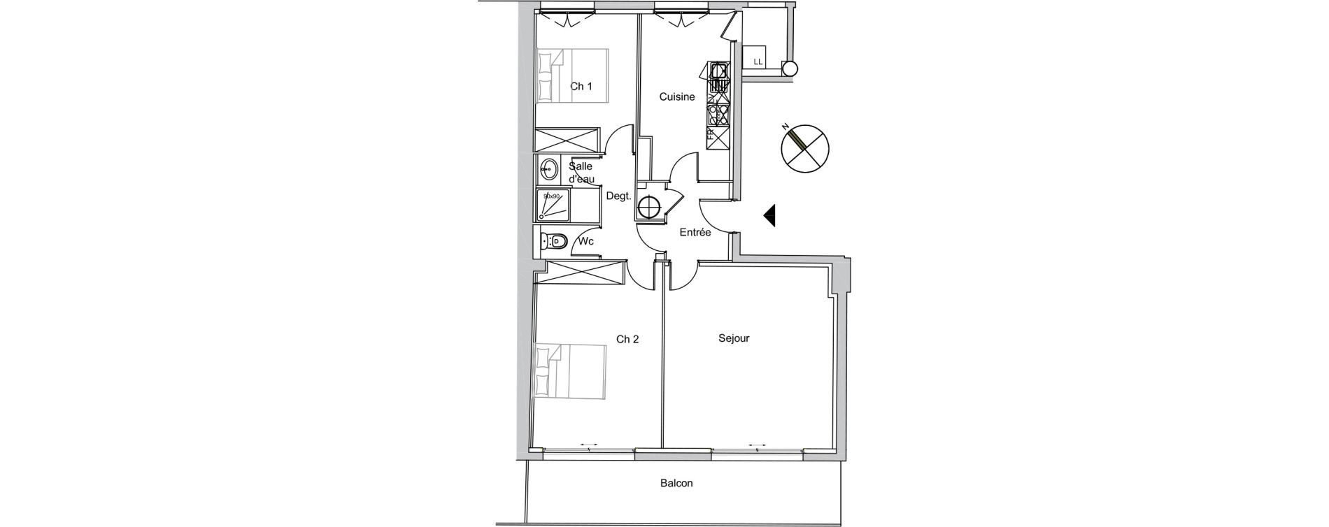 Appartement T3 de 67,00 m2 &agrave; P&eacute;rigueux Saint martin