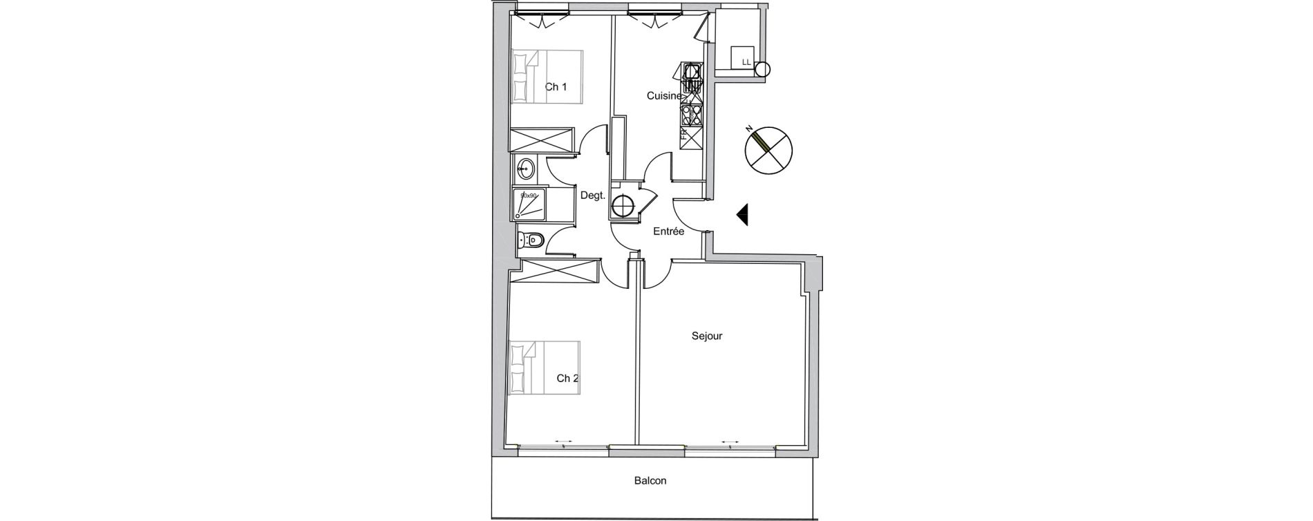 Appartement T3 de 66,75 m2 &agrave; P&eacute;rigueux Saint martin