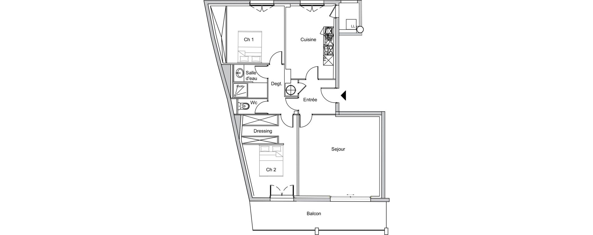 Appartement T3 de 80,00 m2 &agrave; P&eacute;rigueux Saint martin