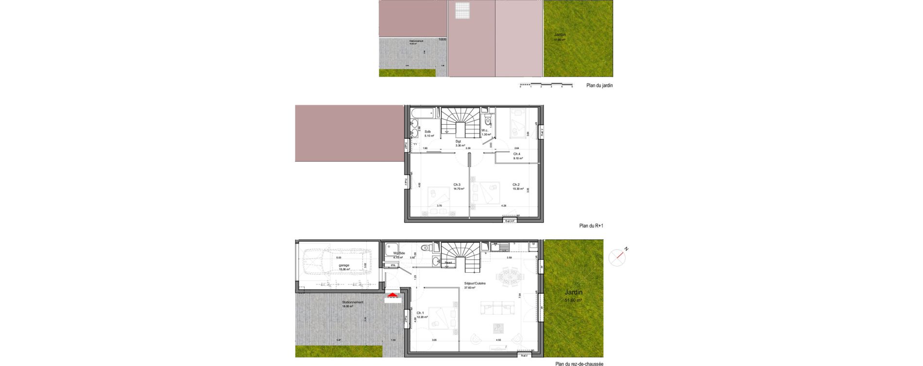 Maison T5 de 103,30 m2 &agrave; Tr&eacute;lissac Centre