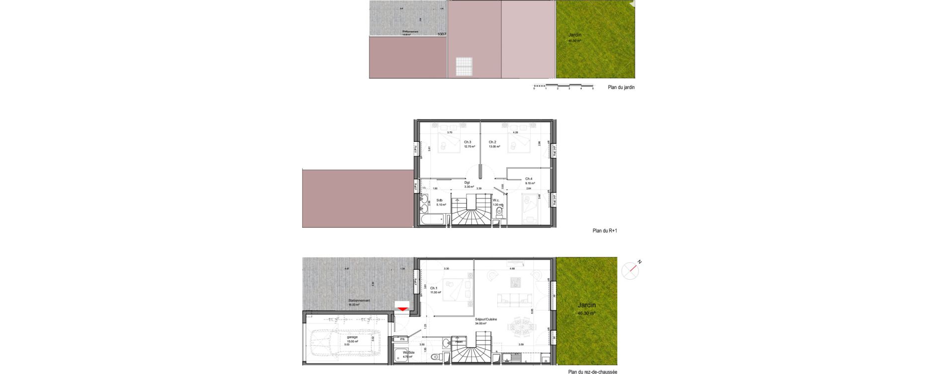 Maison T5 de 94,50 m2 &agrave; Tr&eacute;lissac Centre