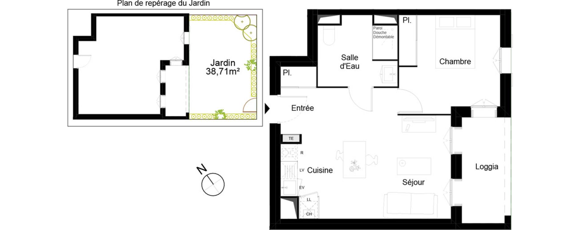 Appartement T2 de 45,20 m2 &agrave; Ambar&egrave;s-Et-Lagrave Centre