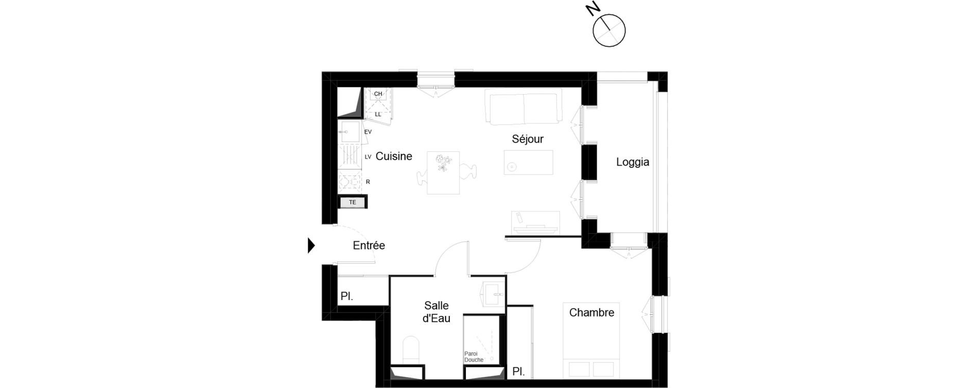 Appartement T2 de 44,97 m2 &agrave; Ambar&egrave;s-Et-Lagrave Centre