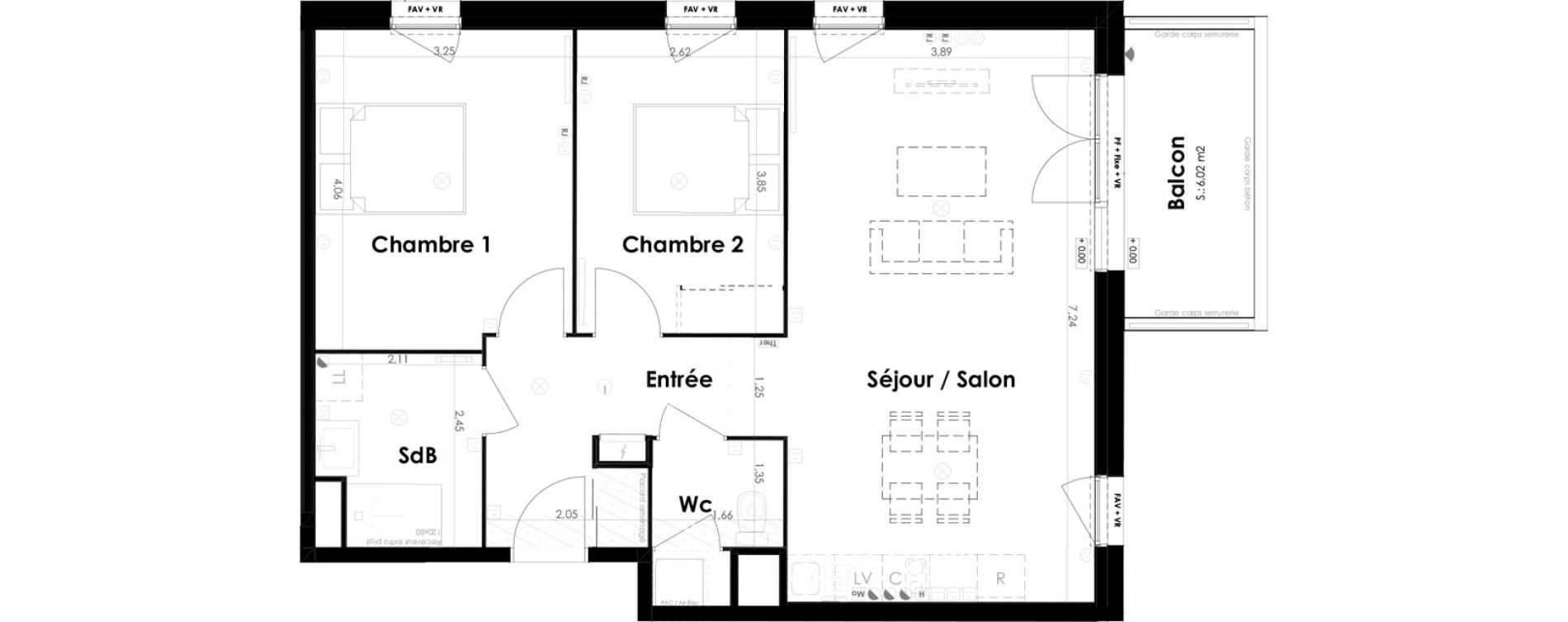 Appartement T3 de 66,37 m2 &agrave; Ambar&egrave;s-Et-Lagrave Centre