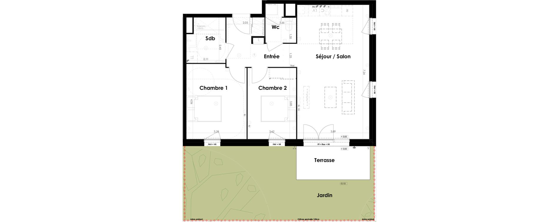 Appartement T3 de 66,37 m2 &agrave; Ambar&egrave;s-Et-Lagrave Centre