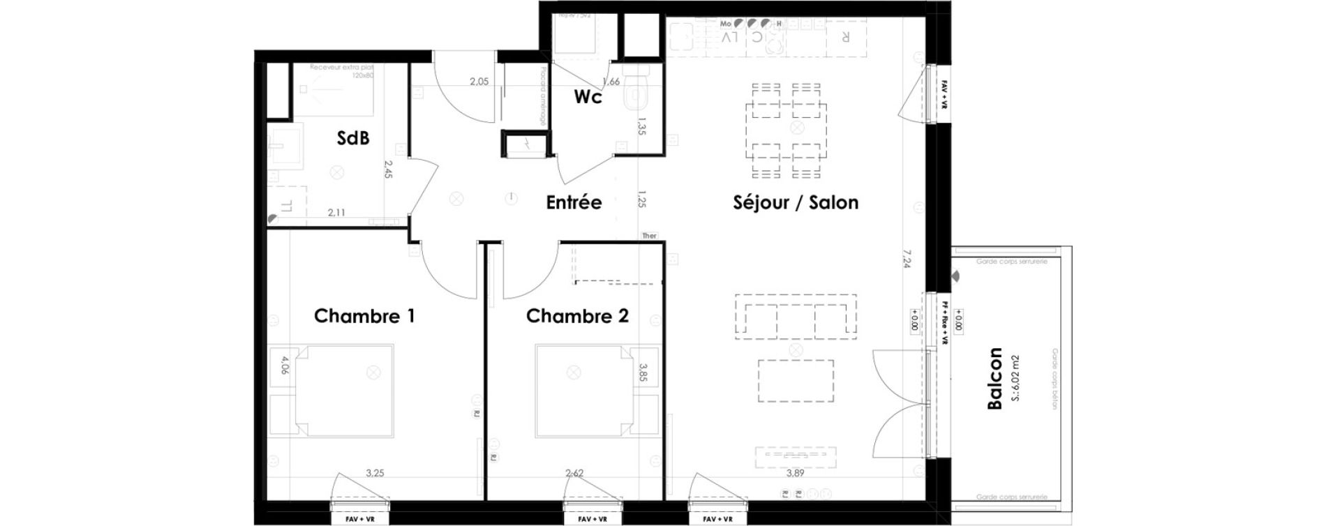 Appartement T3 de 66,37 m2 &agrave; Ambar&egrave;s-Et-Lagrave Centre