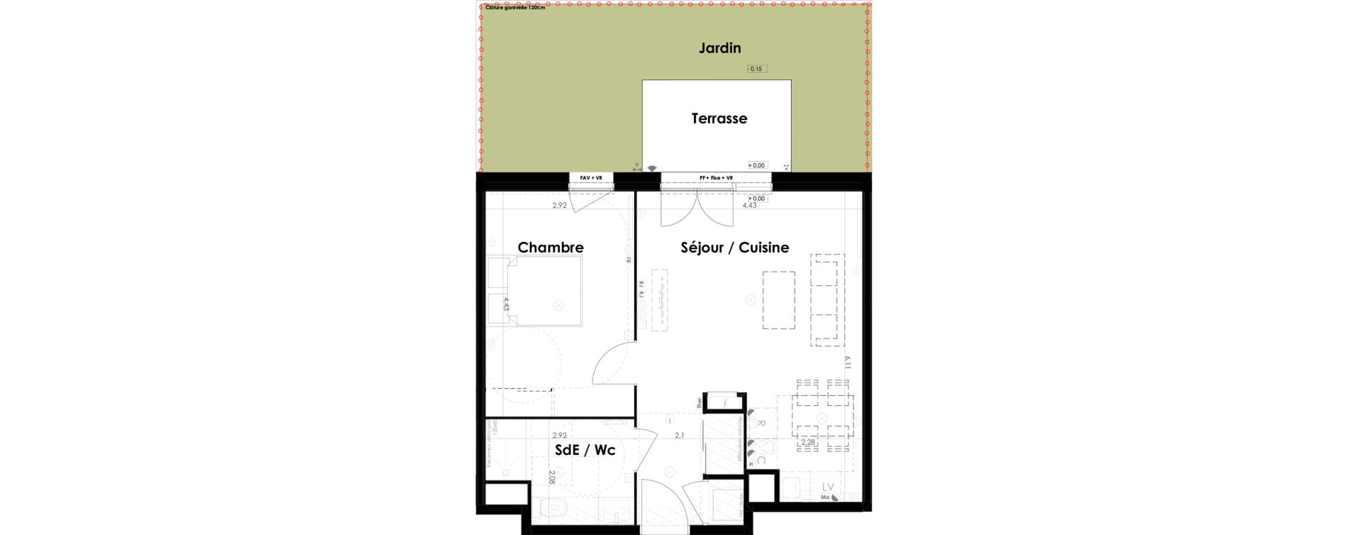 Appartement T2 de 45,35 m2 &agrave; Ambar&egrave;s-Et-Lagrave Centre