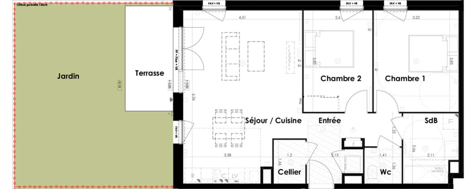 Appartement T3 de 65,87 m2 &agrave; Ambar&egrave;s-Et-Lagrave Centre