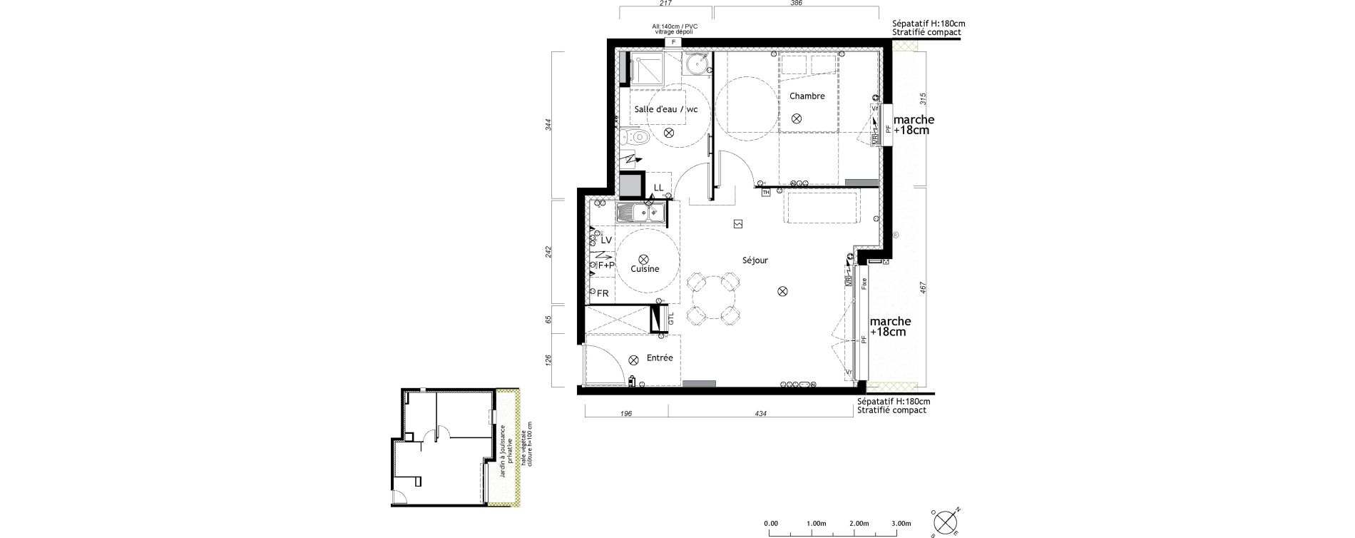 Appartement T2 de 47,74 m2 &agrave; Ambar&egrave;s-Et-Lagrave Centre