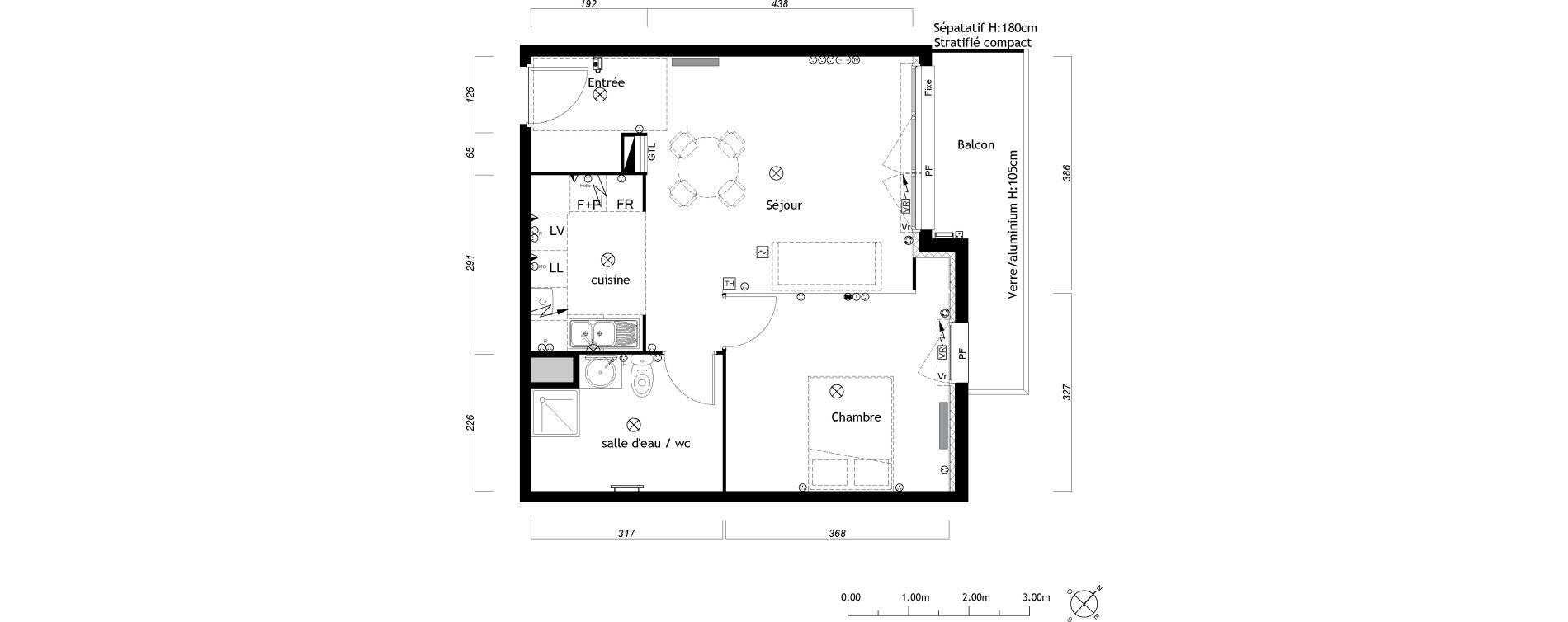Appartement T2 de 46,13 m2 &agrave; Ambar&egrave;s-Et-Lagrave Centre