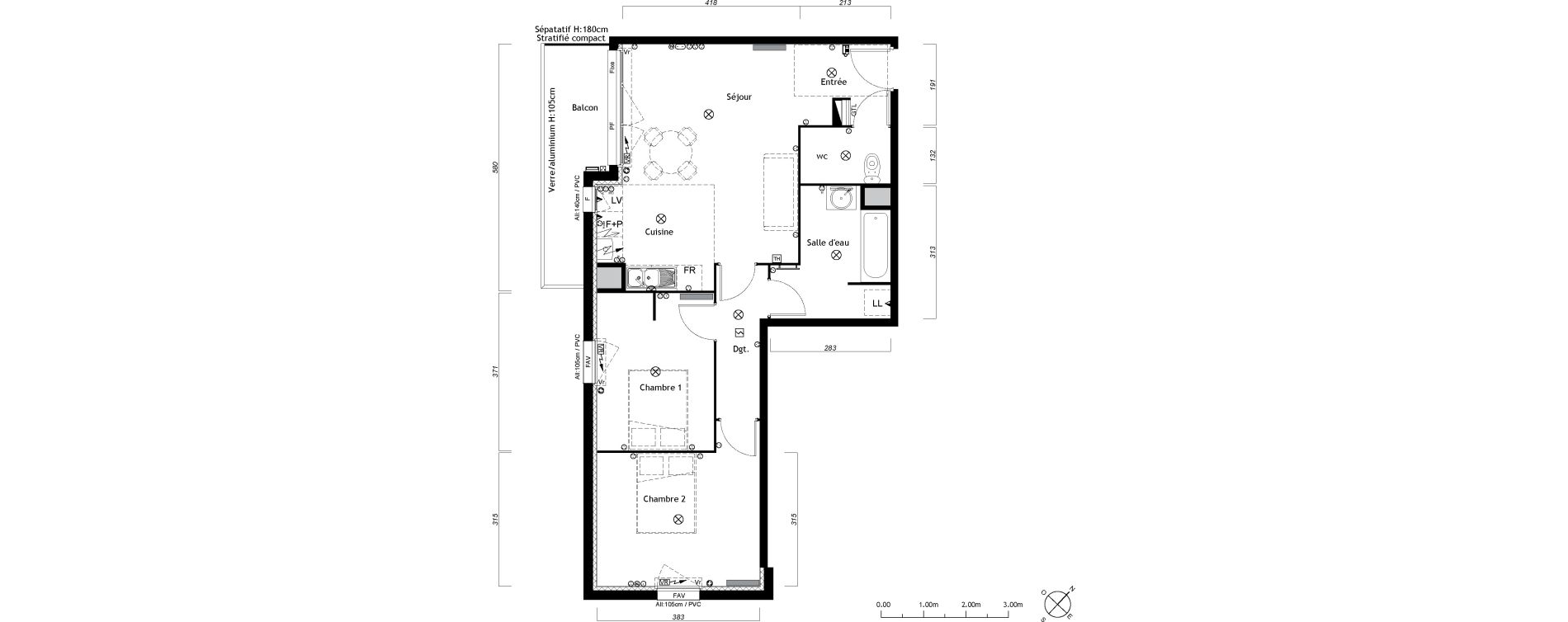 Appartement T3 de 64,46 m2 &agrave; Ambar&egrave;s-Et-Lagrave Centre