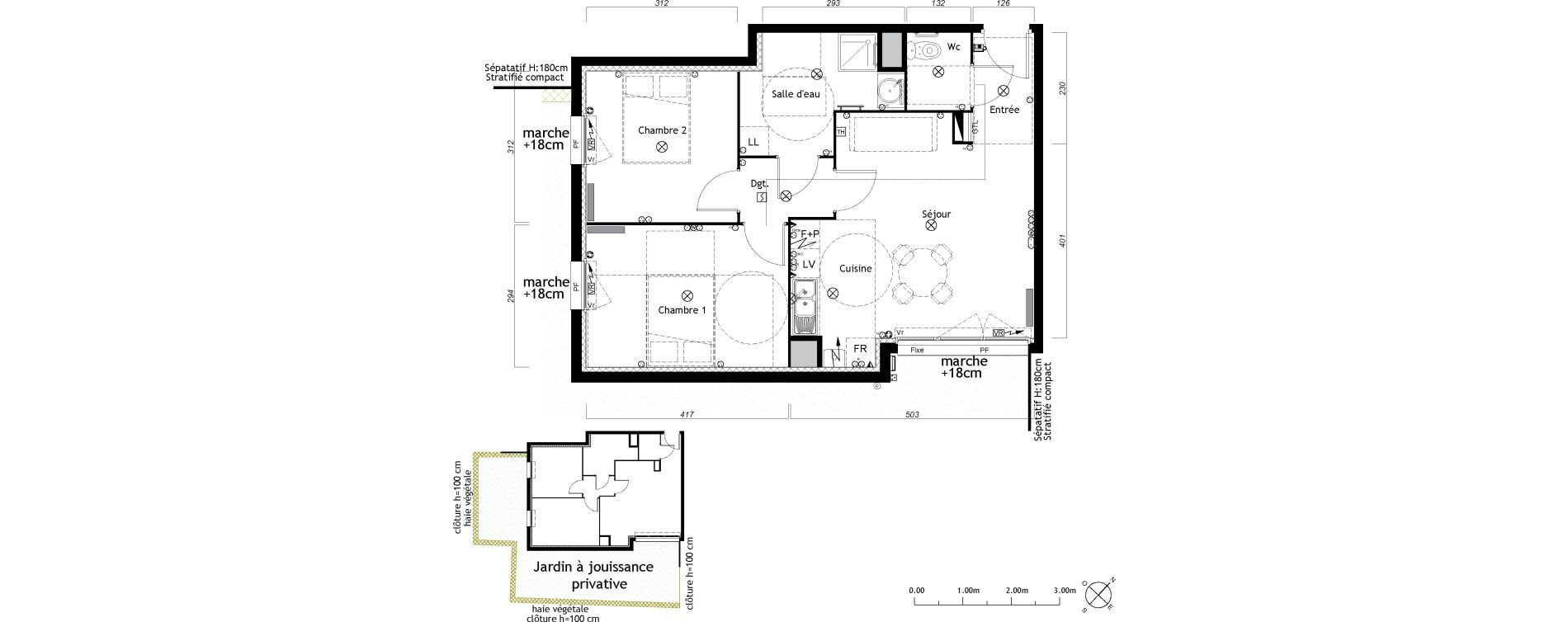 Appartement T3 de 56,74 m2 &agrave; Ambar&egrave;s-Et-Lagrave Centre