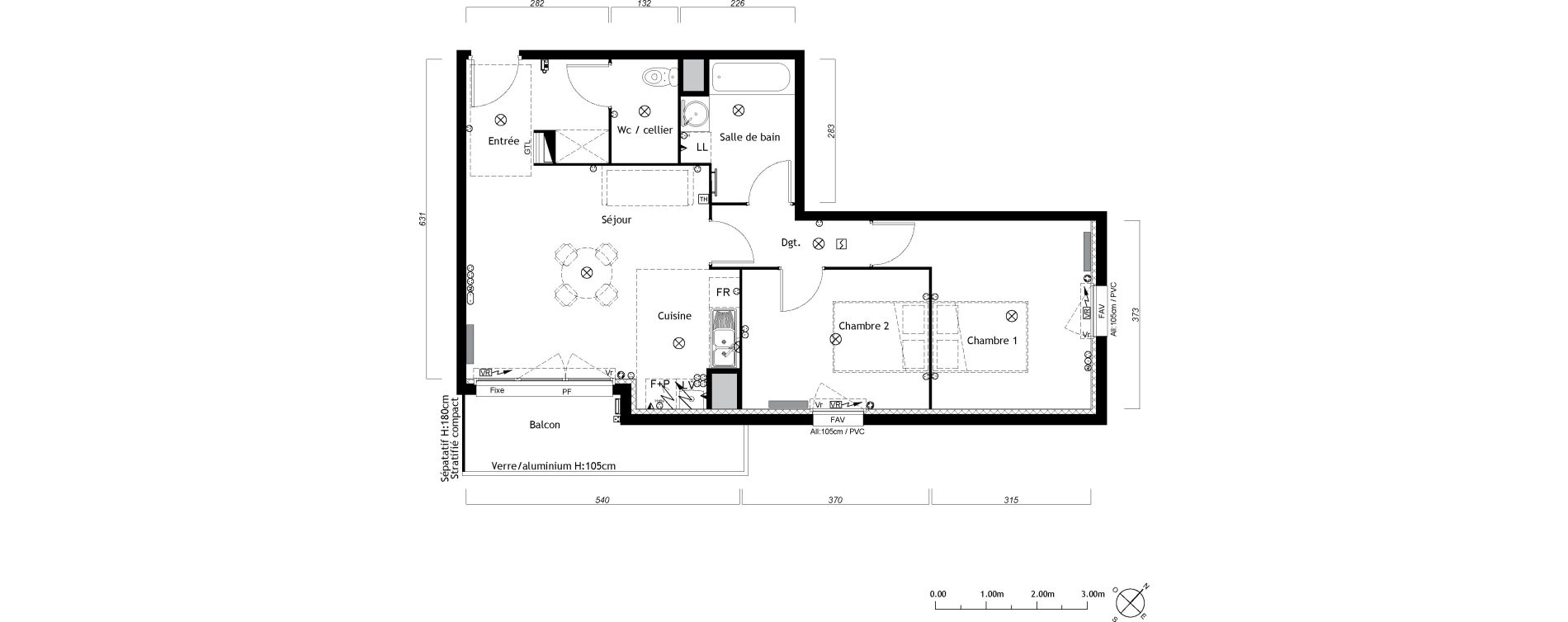 Appartement T3 de 62,33 m2 &agrave; Ambar&egrave;s-Et-Lagrave Centre