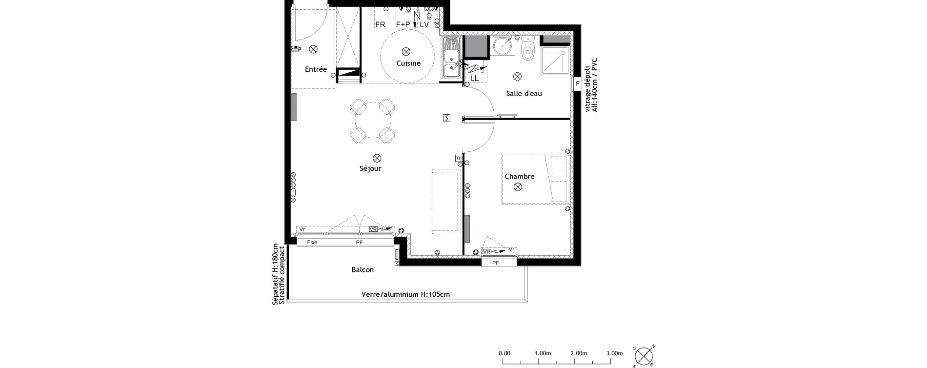 Appartement T2 de 47,05 m2 &agrave; Ambar&egrave;s-Et-Lagrave Centre
