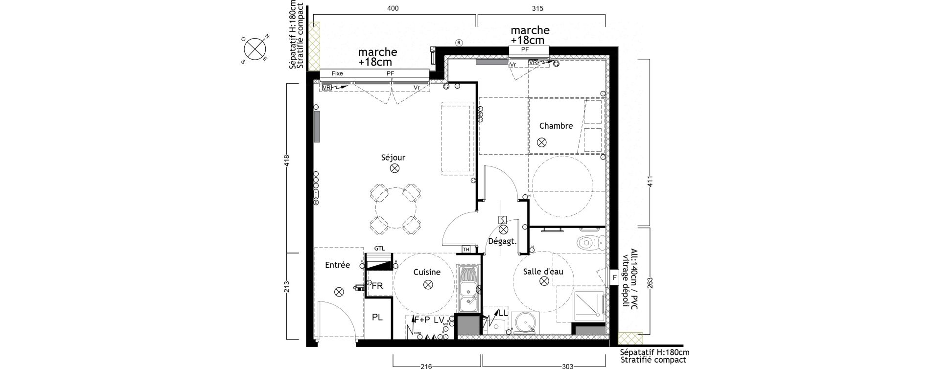 Appartement T2 de 45,50 m2 &agrave; Ambar&egrave;s-Et-Lagrave Centre