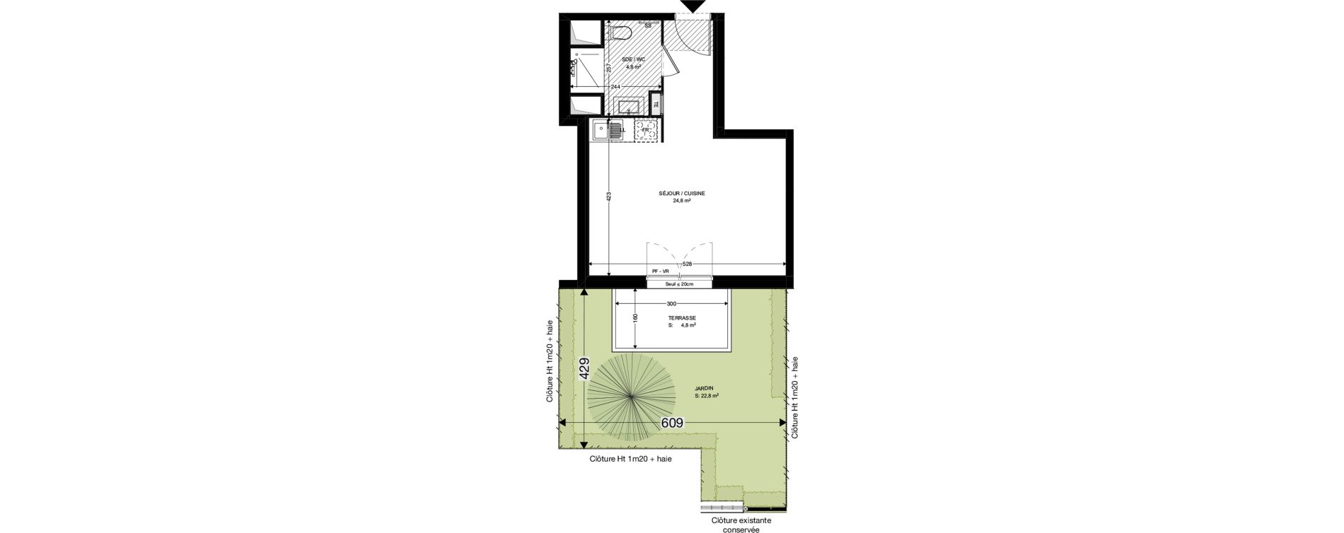 Appartement T1 de 29,60 m2 &agrave; Ambar&egrave;s-Et-Lagrave Centre