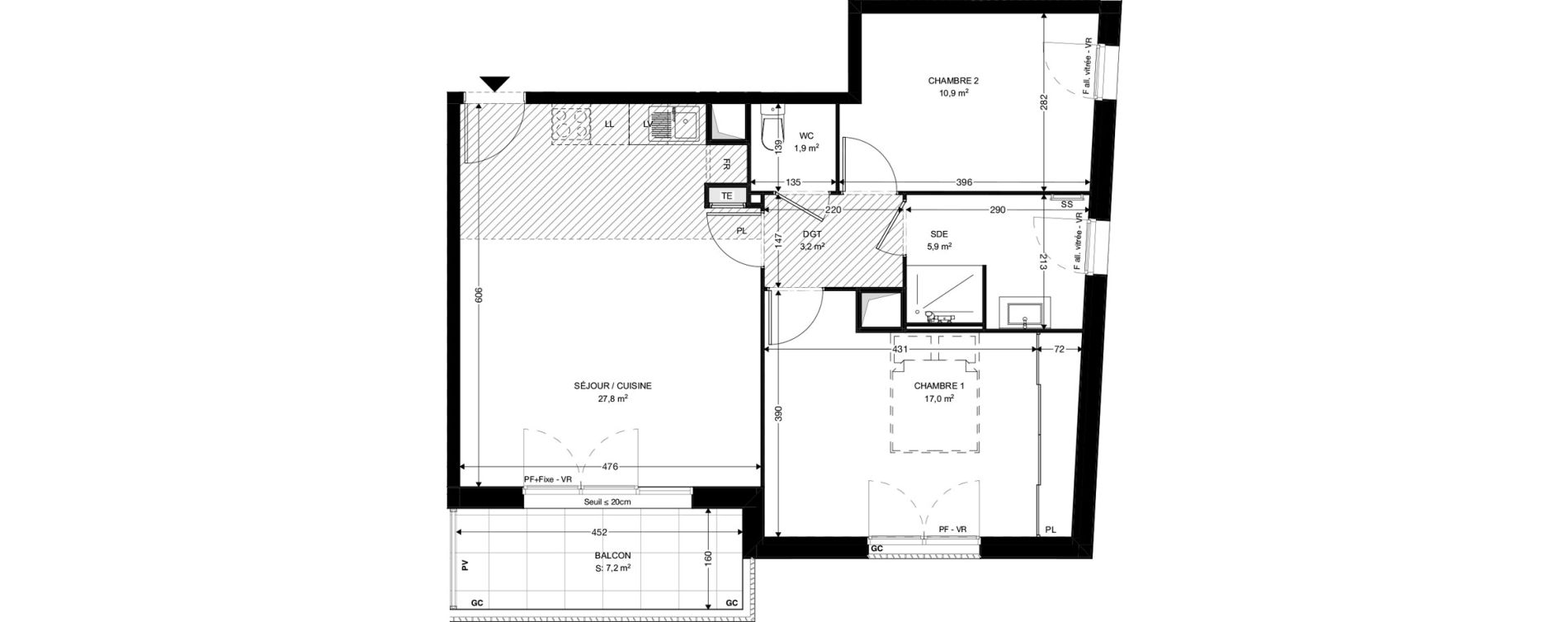 Appartement T3 de 66,70 m2 &agrave; Ambar&egrave;s-Et-Lagrave Centre