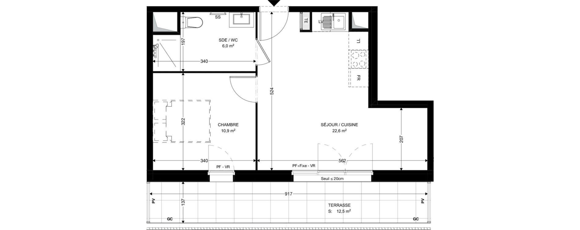 Appartement T2 de 39,50 m2 &agrave; Ambar&egrave;s-Et-Lagrave Centre