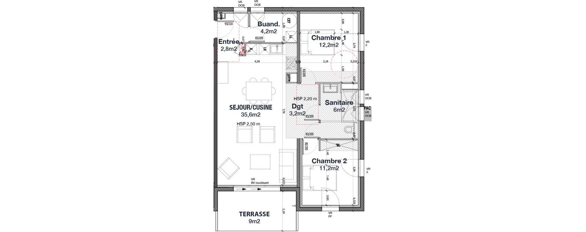 Appartement T3 de 75,20 m2 &agrave; Andernos-Les-Bains Centre