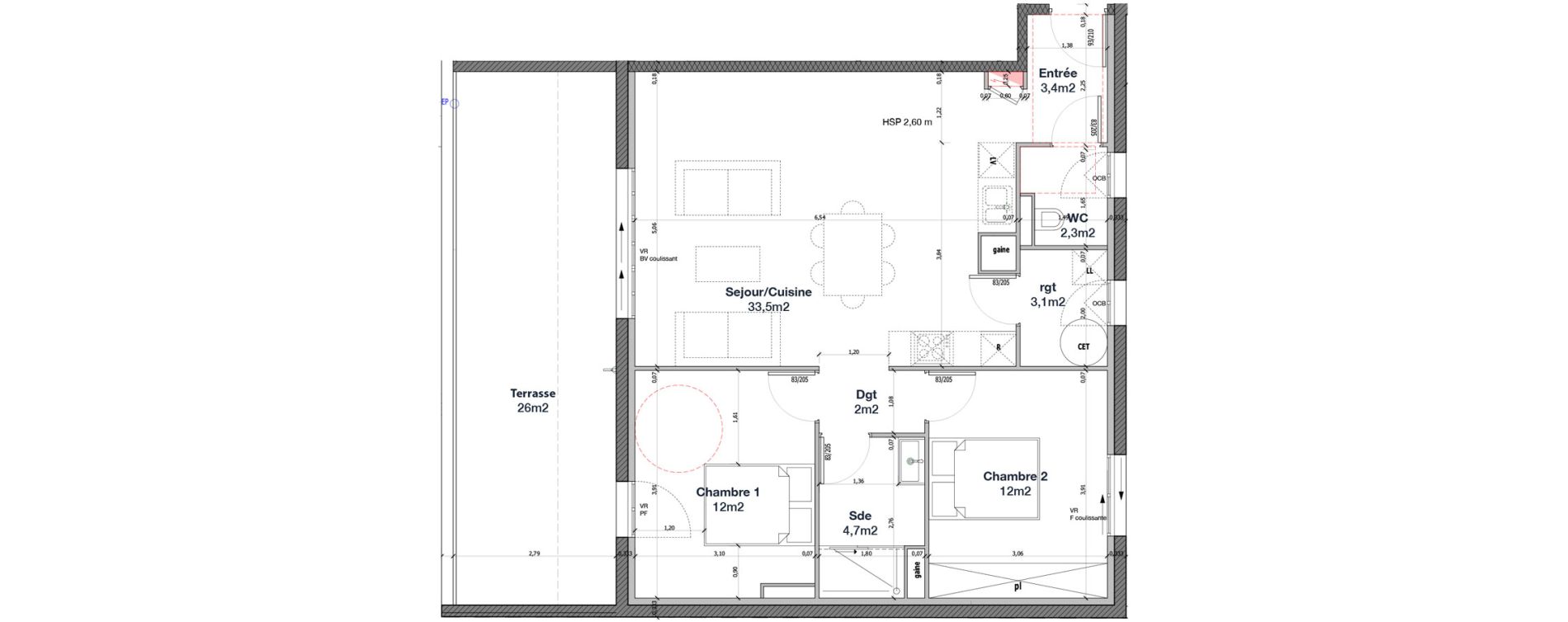 Appartement T3 de 73,00 m2 &agrave; Andernos-Les-Bains Centre