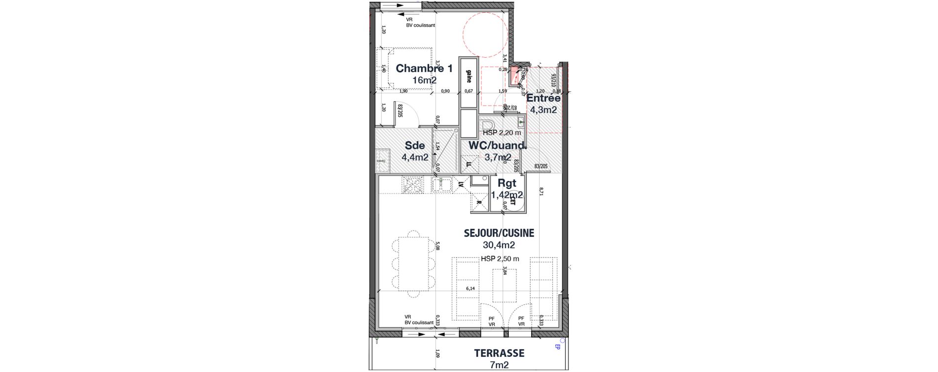 Appartement T2 de 60,22 m2 &agrave; Andernos-Les-Bains Centre