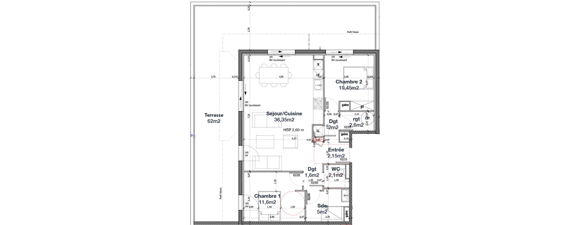 Appartement T3 de 73,85 m2 &agrave; Andernos-Les-Bains Centre