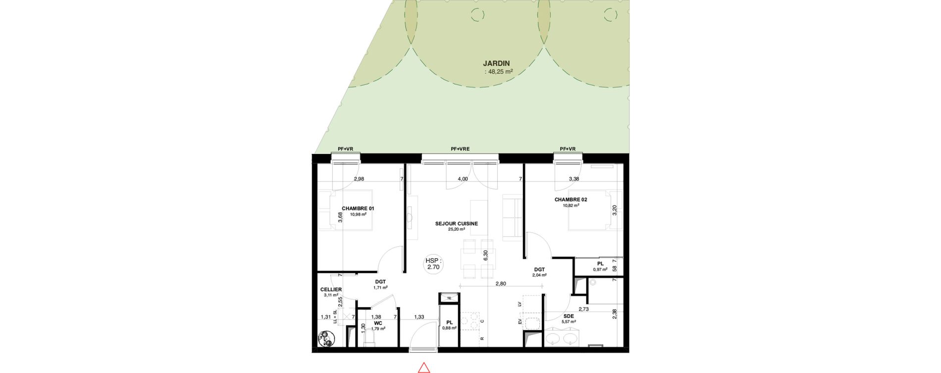 Appartement T3 de 63,07 m2 &agrave; Andernos-Les-Bains Centre
