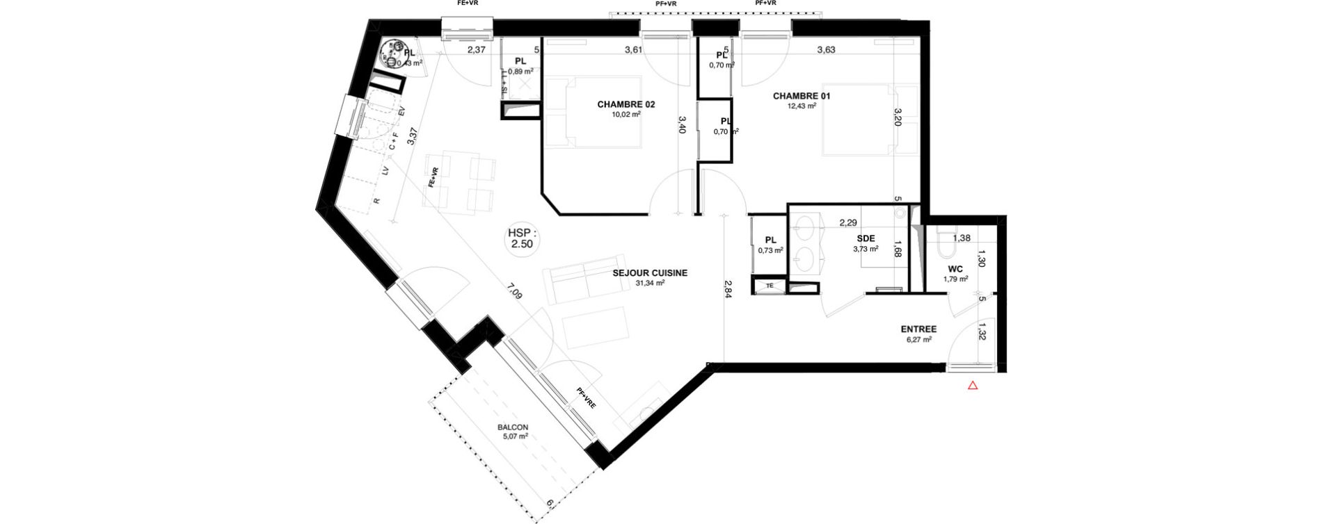 Appartement T3 de 69,03 m2 &agrave; Andernos-Les-Bains Centre