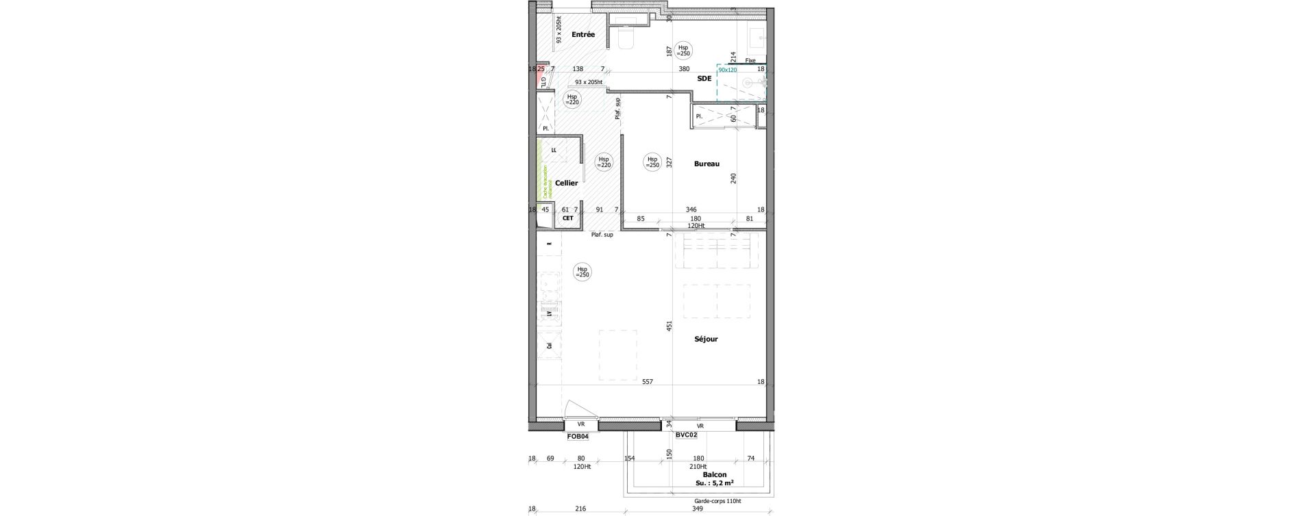 Appartement T2 de 53,60 m2 &agrave; Andernos-Les-Bains Centre