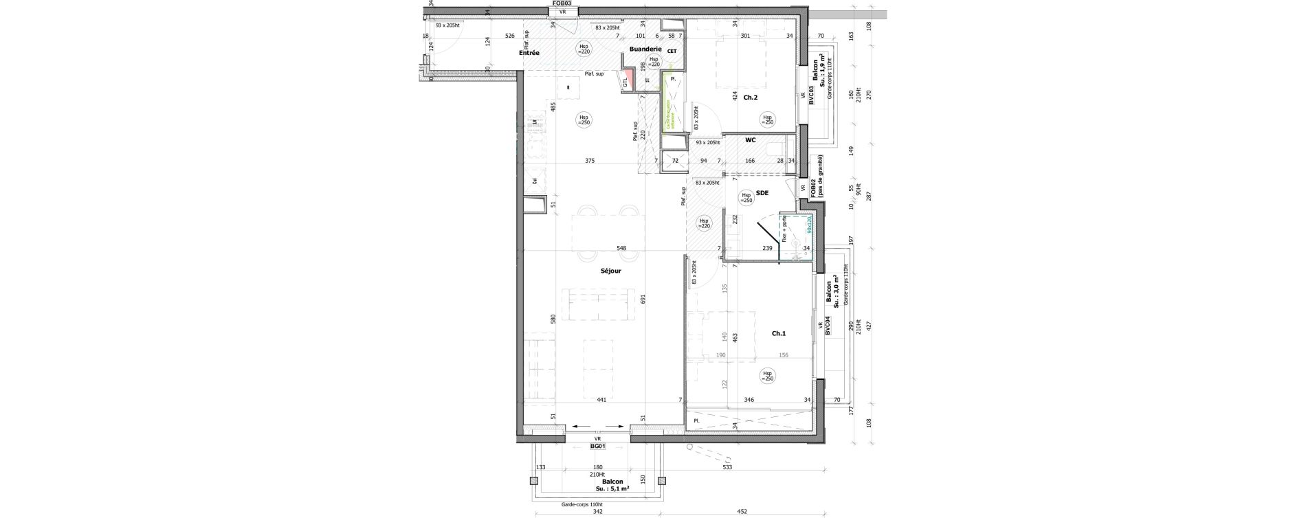 Appartement T3 de 89,90 m2 &agrave; Andernos-Les-Bains Centre