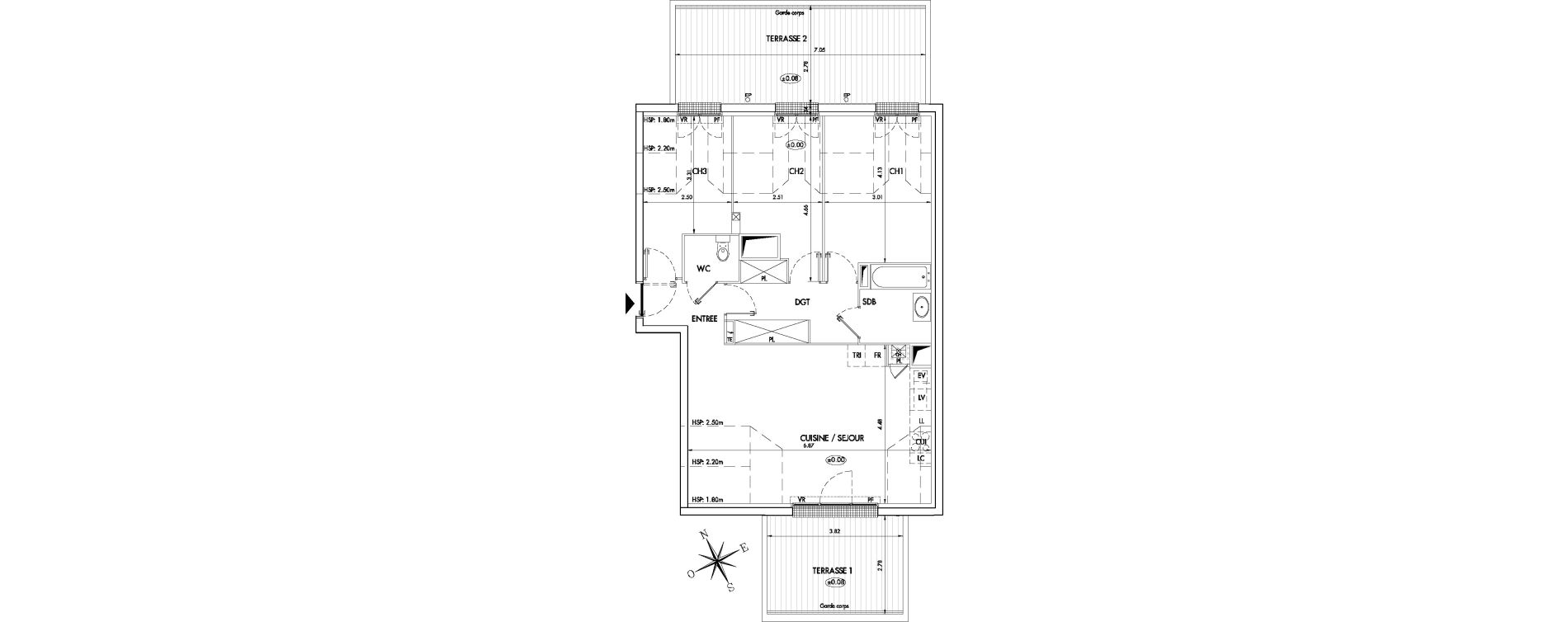 Appartement T4 de 79,20 m2 &agrave; Arcachon Centre