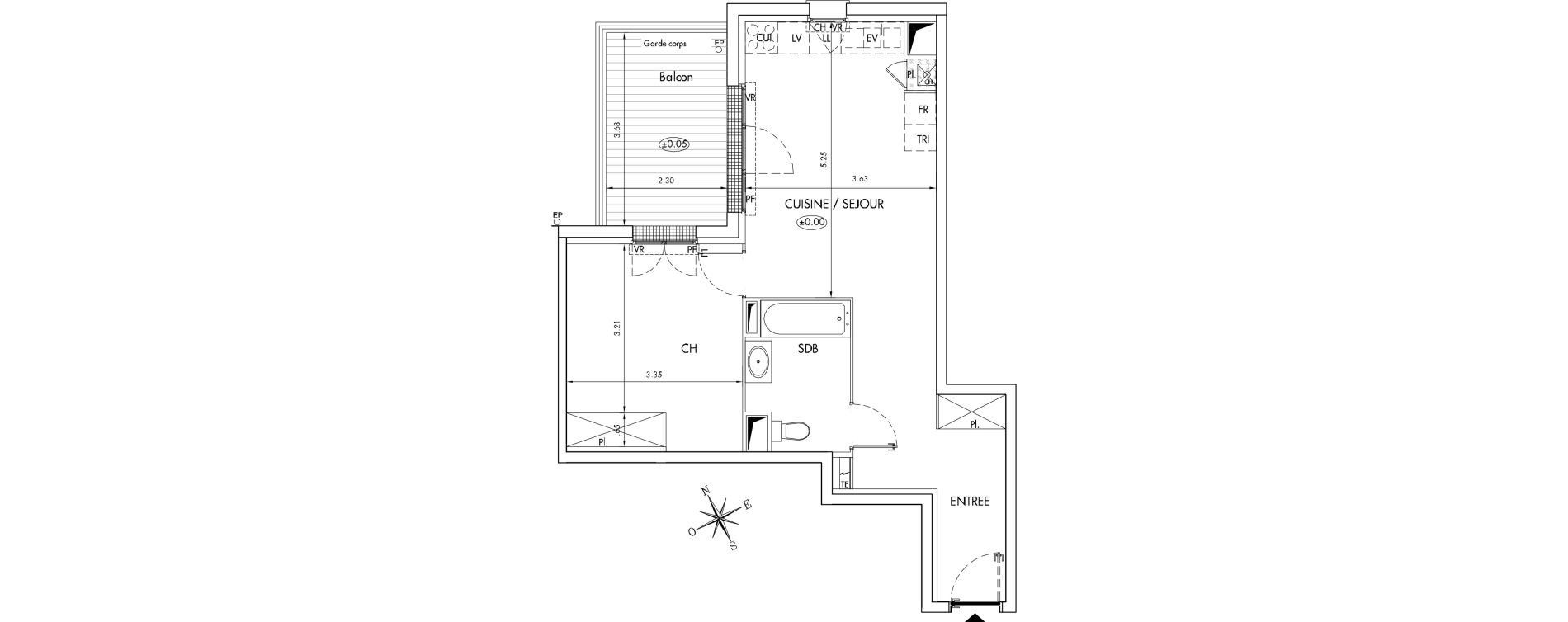 Appartement T2 de 47,60 m2 &agrave; Arcachon Centre