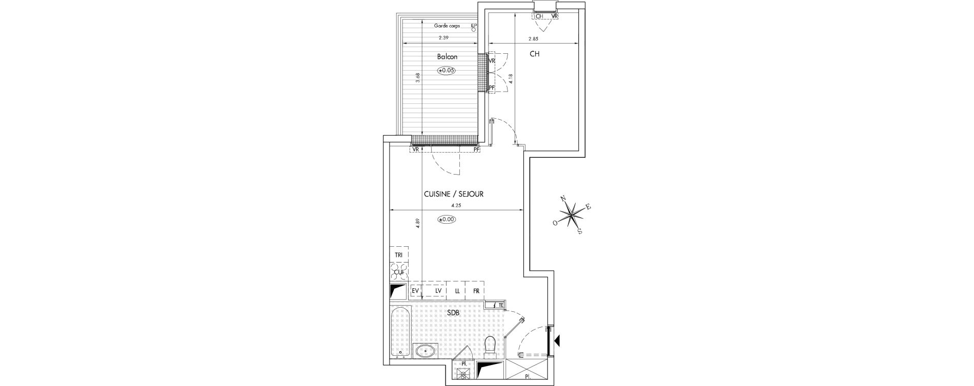 Appartement T2 de 43,50 m2 &agrave; Arcachon Centre