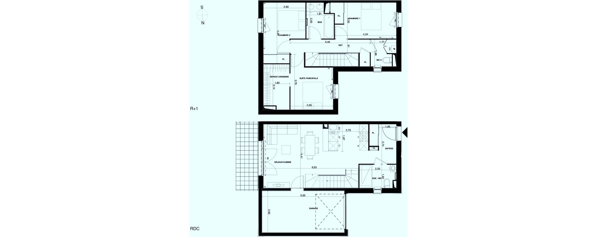 Villa T4 de 85,63 m2 &agrave; Ar&egrave;s Centre