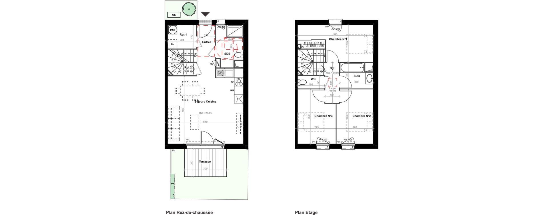 Duplex T4 de 82,70 m2 &agrave; Artigues-Pr&egrave;s-Bordeaux Centre