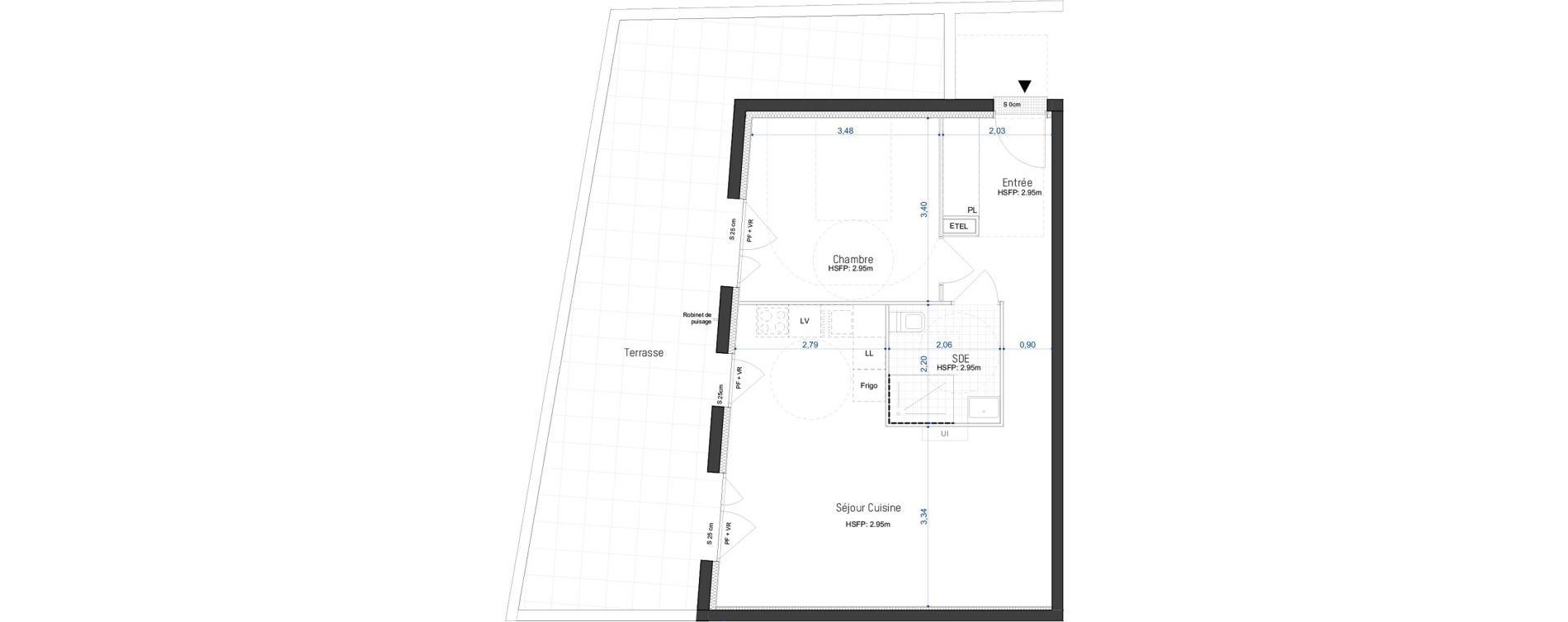 Appartement T2 de 52,50 m2 &agrave; Artigues-Pr&egrave;s-Bordeaux Centre